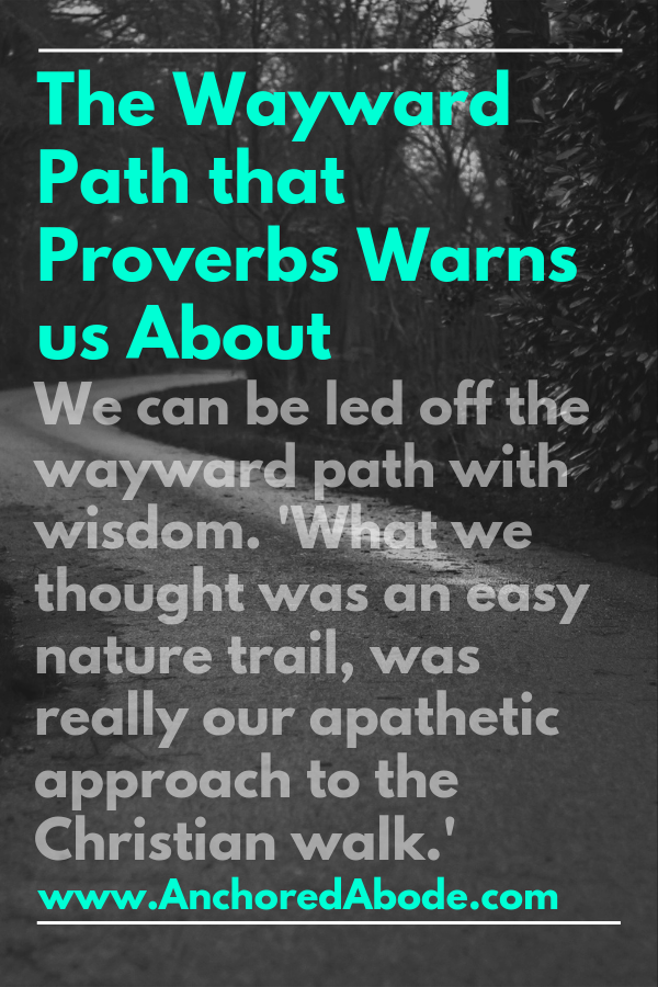 The Wayward Path that Proverbs Warns us About - You Need to Choose Your Life Path: Wayward or Straight?