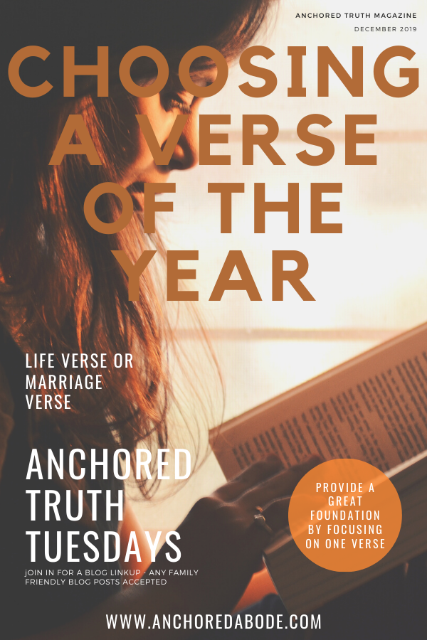 Choosing a Verse of the Year, Life Verse, or Marriage Verse