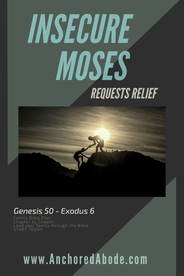 Insecure Moses Requests Relief (Genesis 50 - Exodus 6)