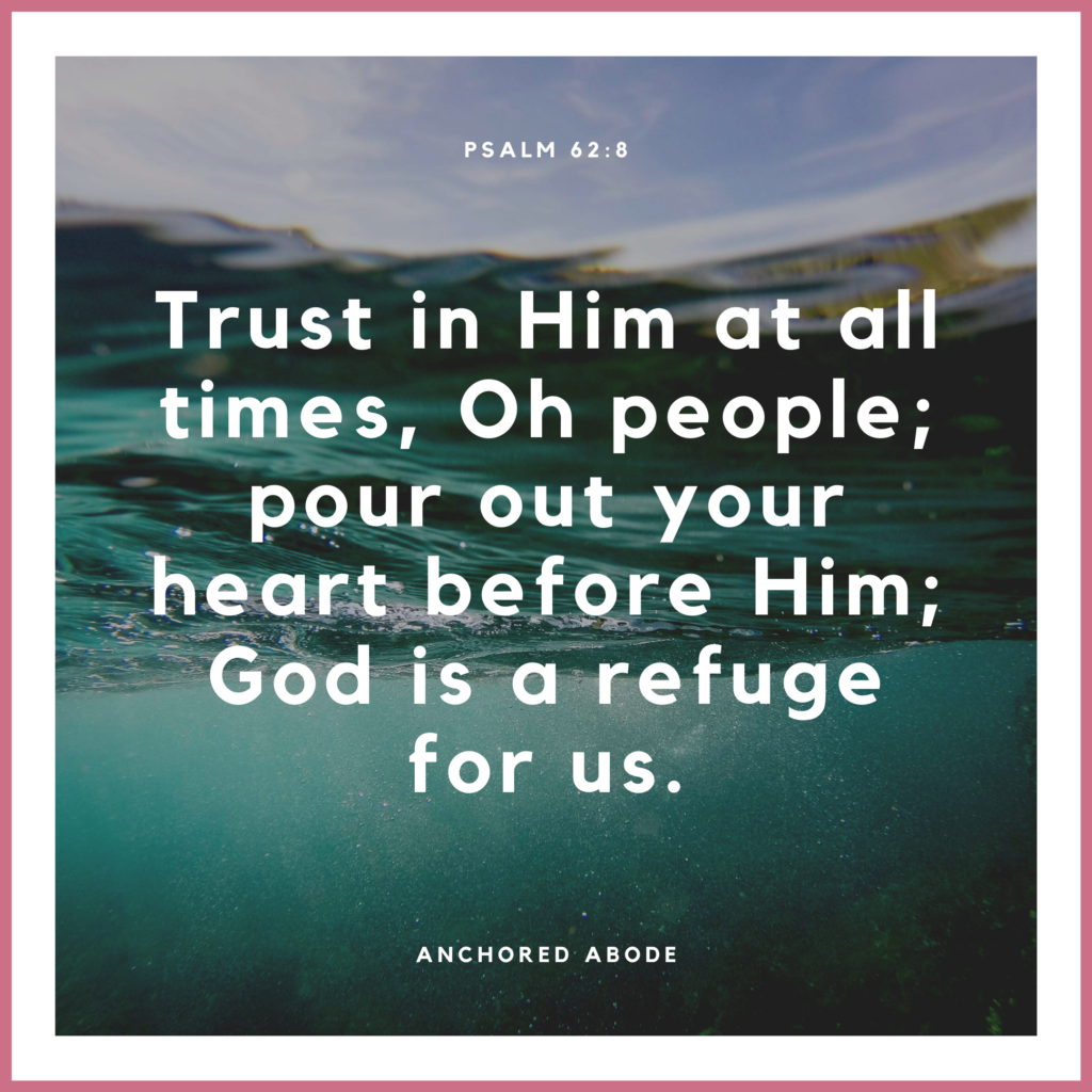 Trust in Him at all times, Oh people; pour out your heart before Him; God is a refuge for us. Trusting God's Guidance.