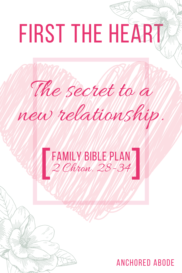 First the heart | The secret to a new relationship (2 Chronicles 28-34)