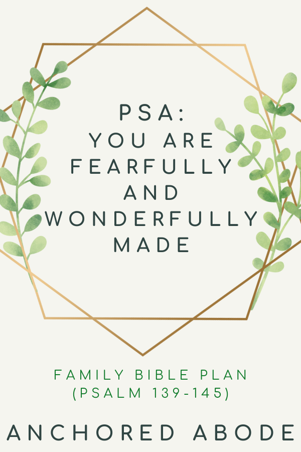 PSA: You are Fearfully and Wonderfully Made (Psalm 139-145)