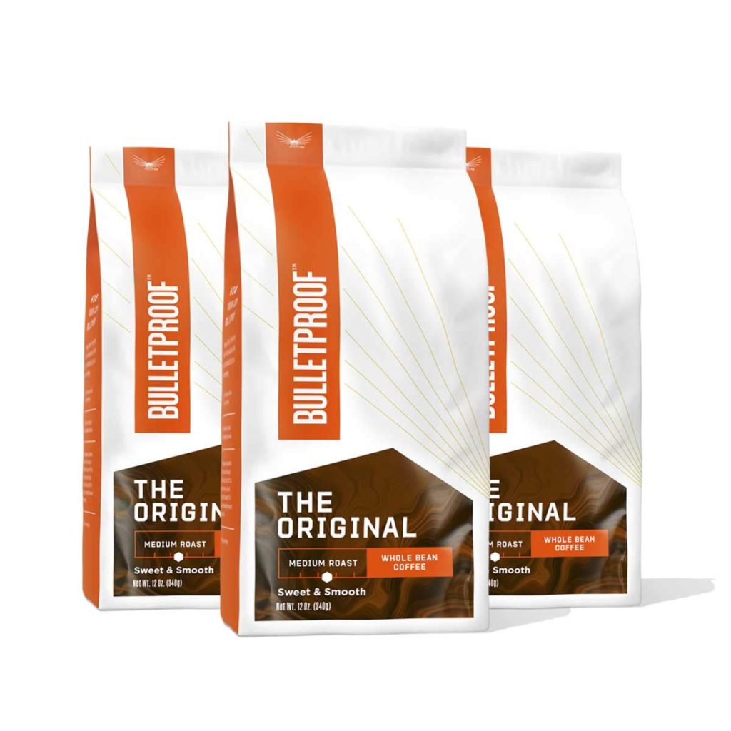 https://amzn.to/3pmUHfX - CoffeeTea-Bulletproof - The Original Whole Bean Coffee, Medium Roast, 3 Pack - 12 Oz, Bulletproof Keto 100% Arabica Coffee, Certified Clean Coffee, Rainforest Alliance, Sourced from Guatemala, Colombia & El Salvador