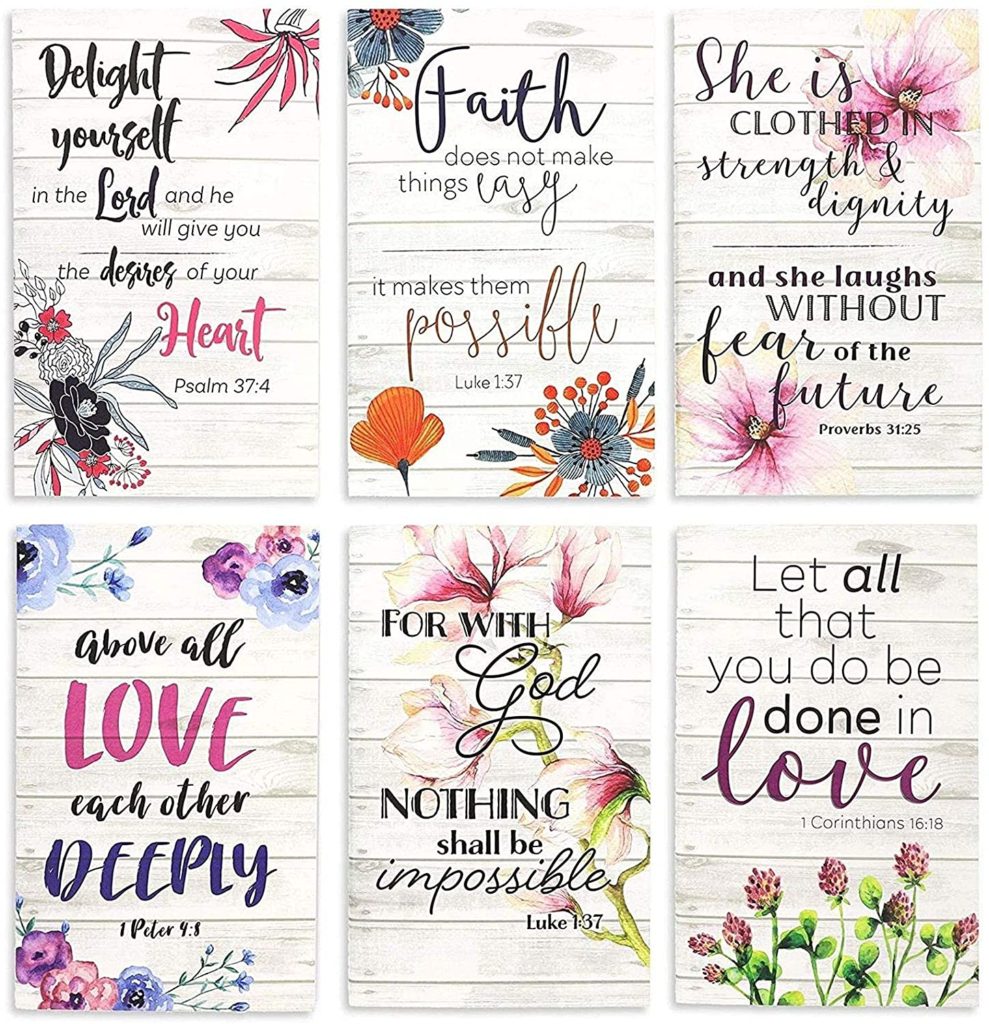 6 Pack Christian Notebooks, Lined Daily Prayer Journals for Women, Faith, Gratitude (5x8 In, 80 Pages each) https://amzn.to/3d8eXfg