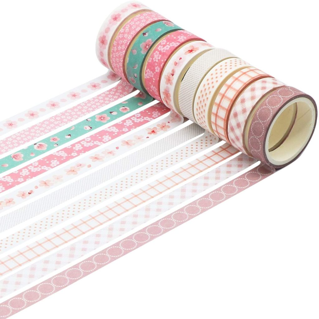 https://amzn.to/3lrzqjI - Journal-Washi - 40 Rolls of Slim Washi Tape Gift Box Set, Decorative Paper Tapes 10 mm Wide for Scrapbooking, DIY Arts and Crafts, Bullet Journal, Planner, Junk Journal, Notebooks (Pastel)