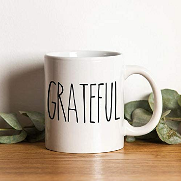 https://amzn.to/3rKAPGr - Mug-Grateful - Rae-dunn Inspired Grateful Mug Thankful Mug Gift Ideas Grateful Coffee Mug Grateful Mug Gifts Give Thanks Thanksgiving mug
