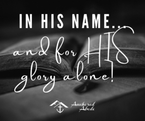 Old Testament Studies - In HIS name and for HIS glory